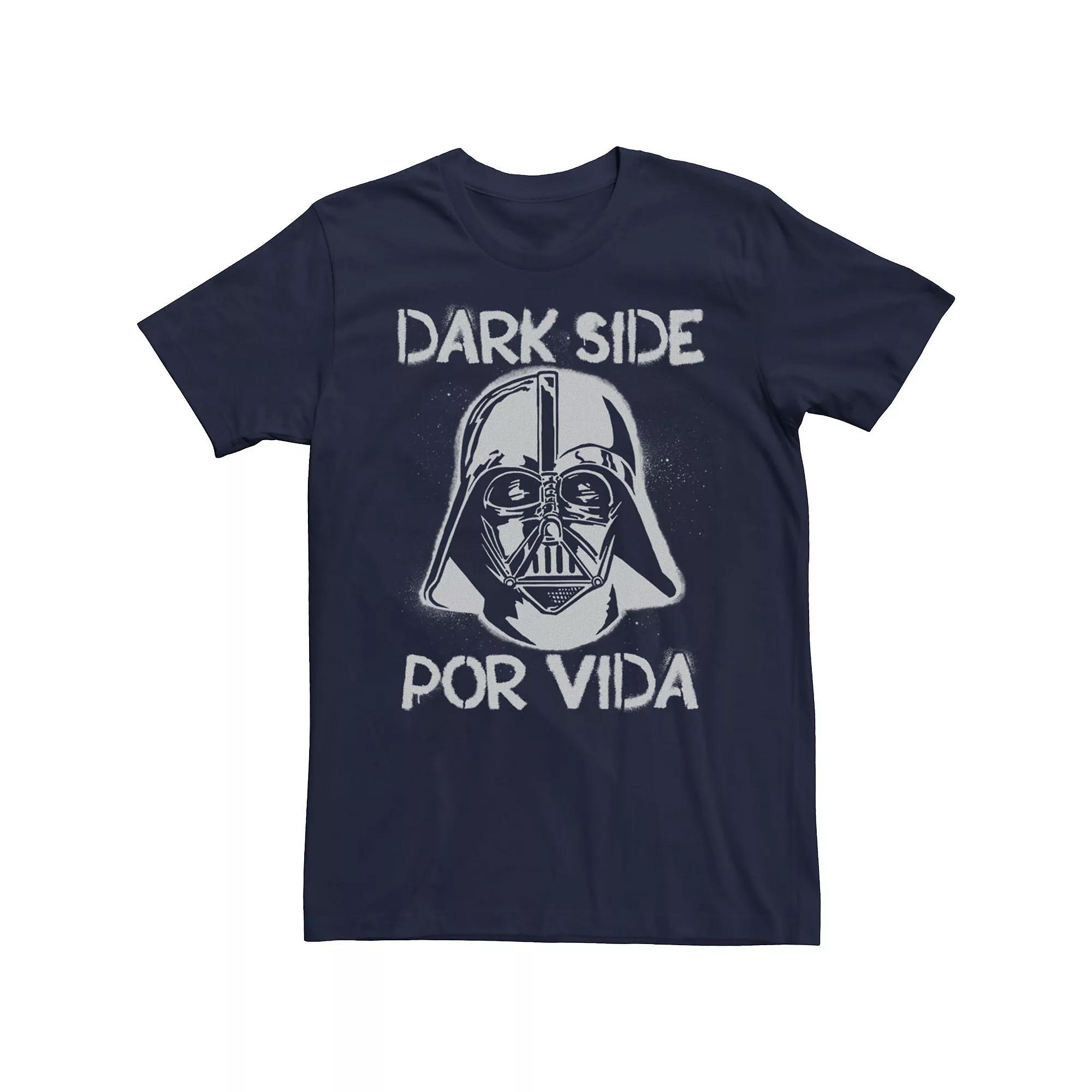 Men's Star Wars Darth Vader Dark Side Por Vida Stamp Tee,  Product Image
