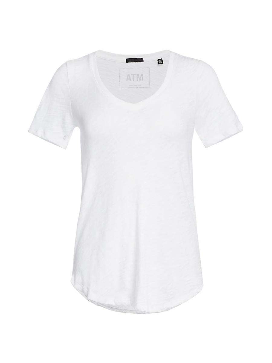Womens Slub Jersey V-Neck Tee Product Image