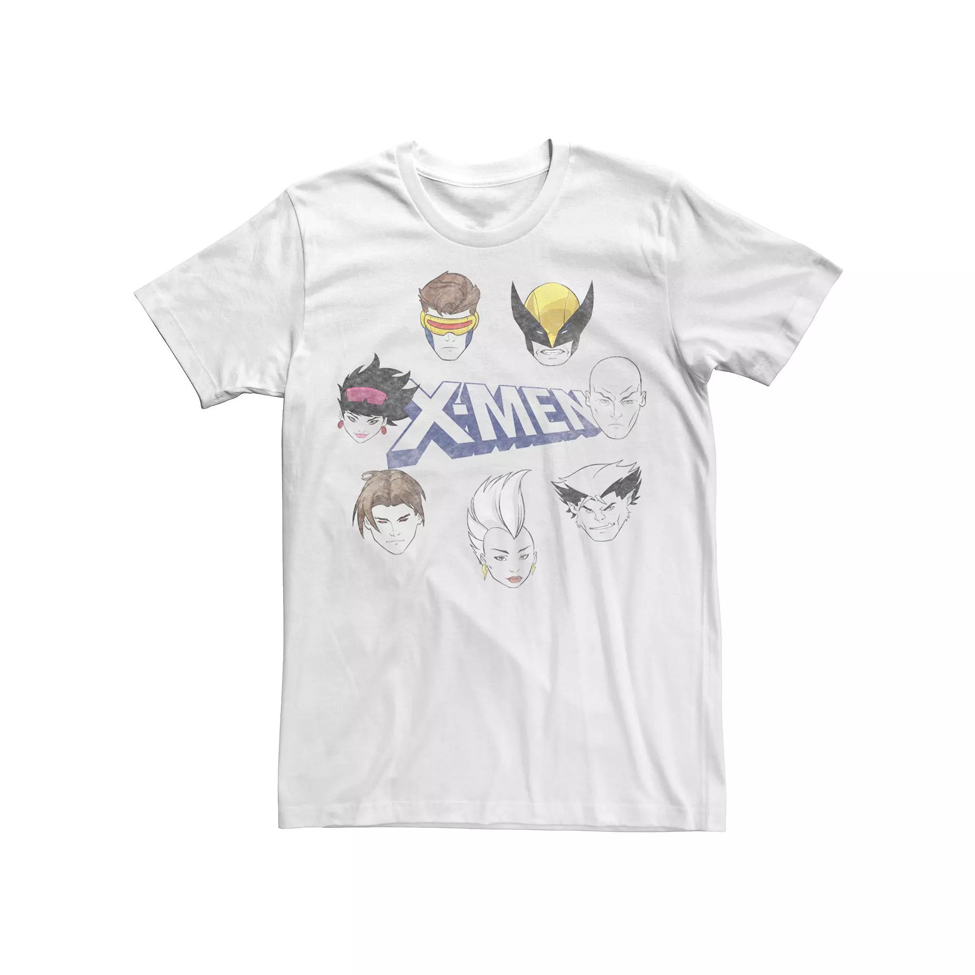 Men's Marvel X-Men Distressed Group Shot Panel Portrait Tee,  Product Image