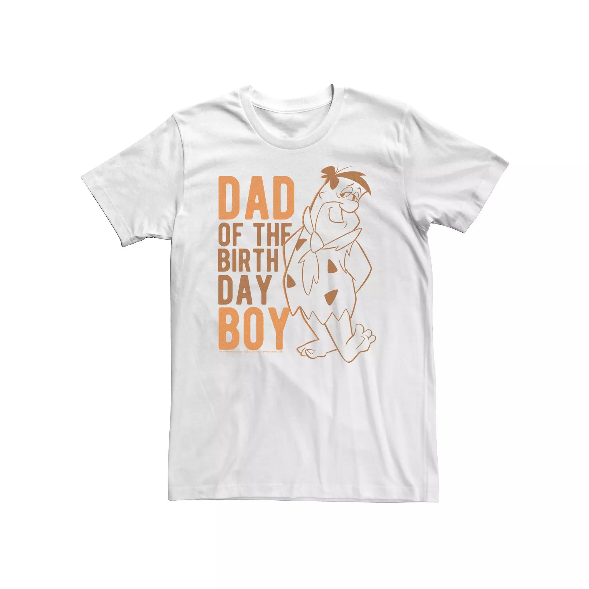Big & Tall The Flintstones Fred Flintstone Dad Of The Birthday Boy Tee, Men's,  Product Image