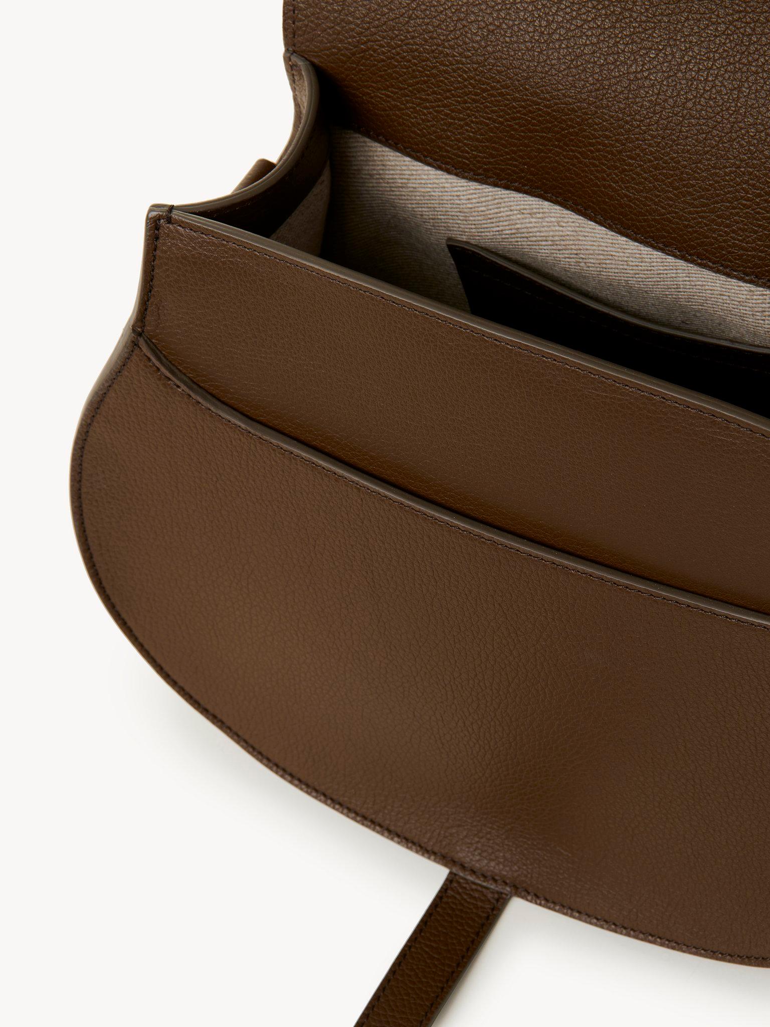Marcie saddle bag in grained leather Product Image