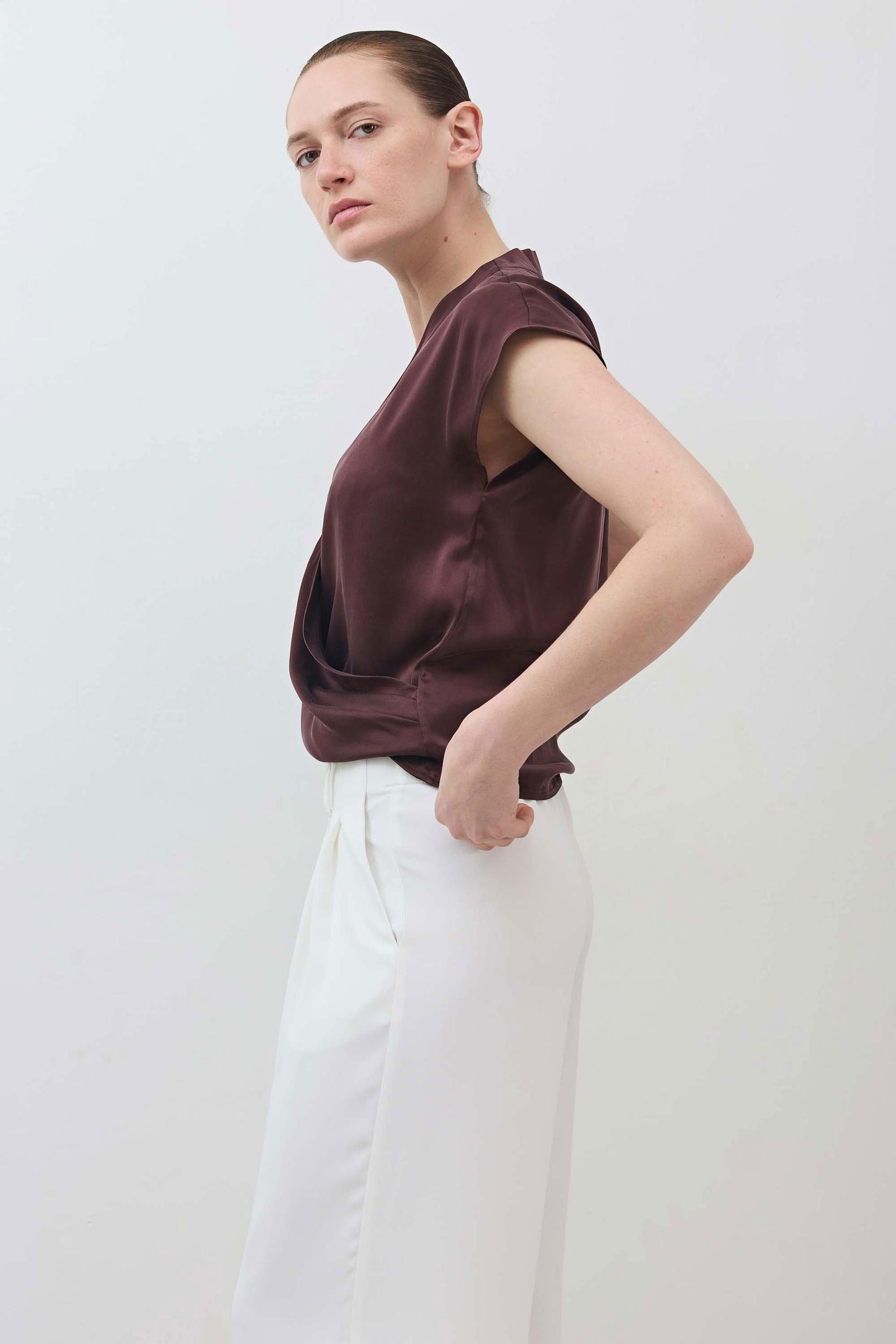 The Wrap Washable Silk Top Product Image