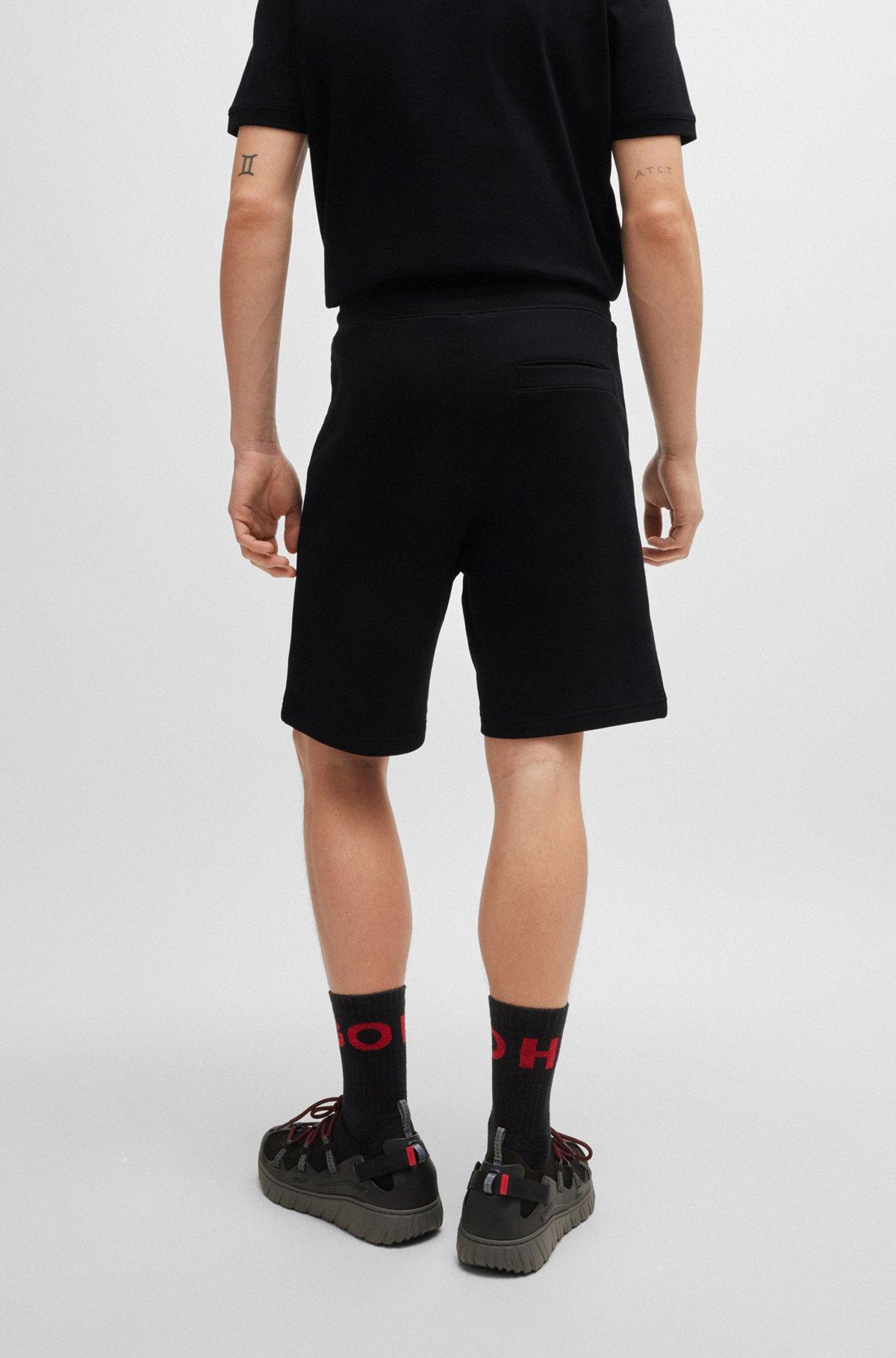 Cotton-terry relaxed-fit shorts with logo trim Product Image