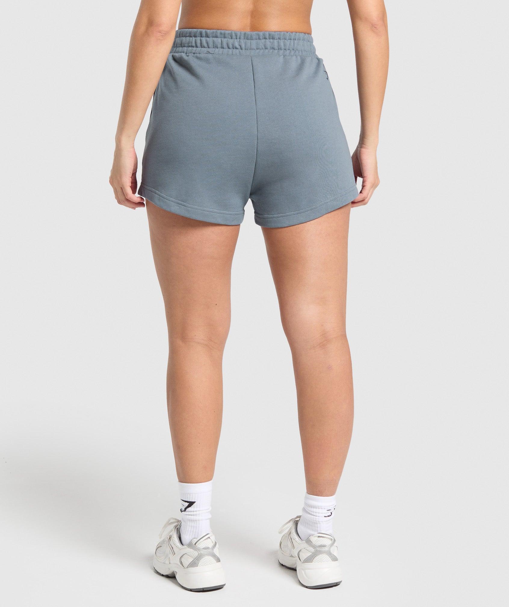 Gymshark Campus Classics Graphic Sweat Shorts - Iron Blue Female Product Image