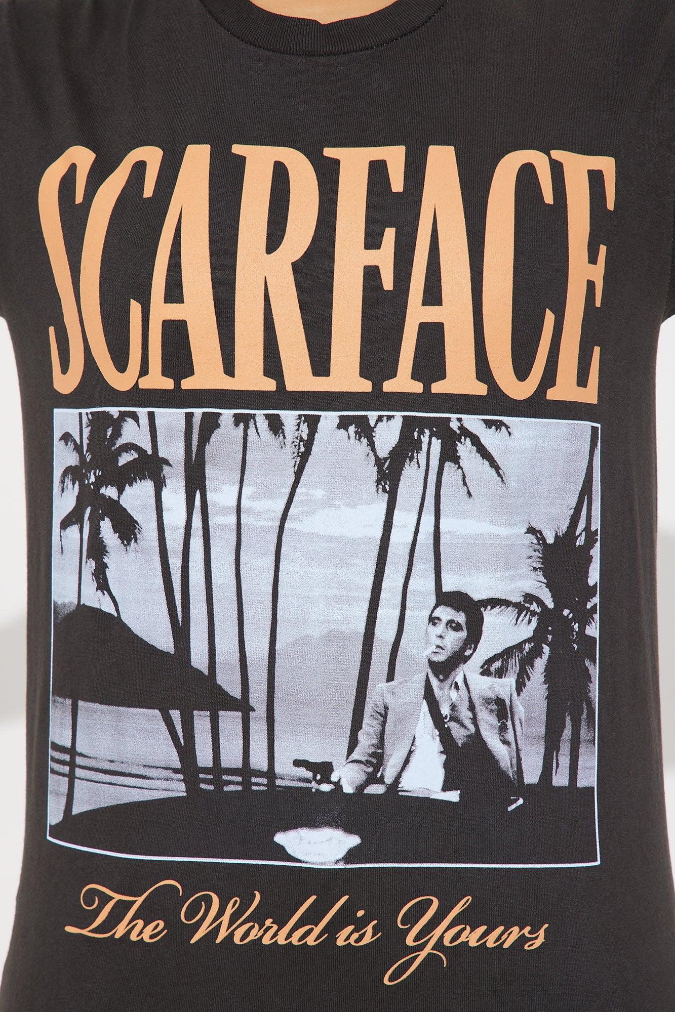 Scarface Beach Washed Oversized Tee - Black Female Product Image