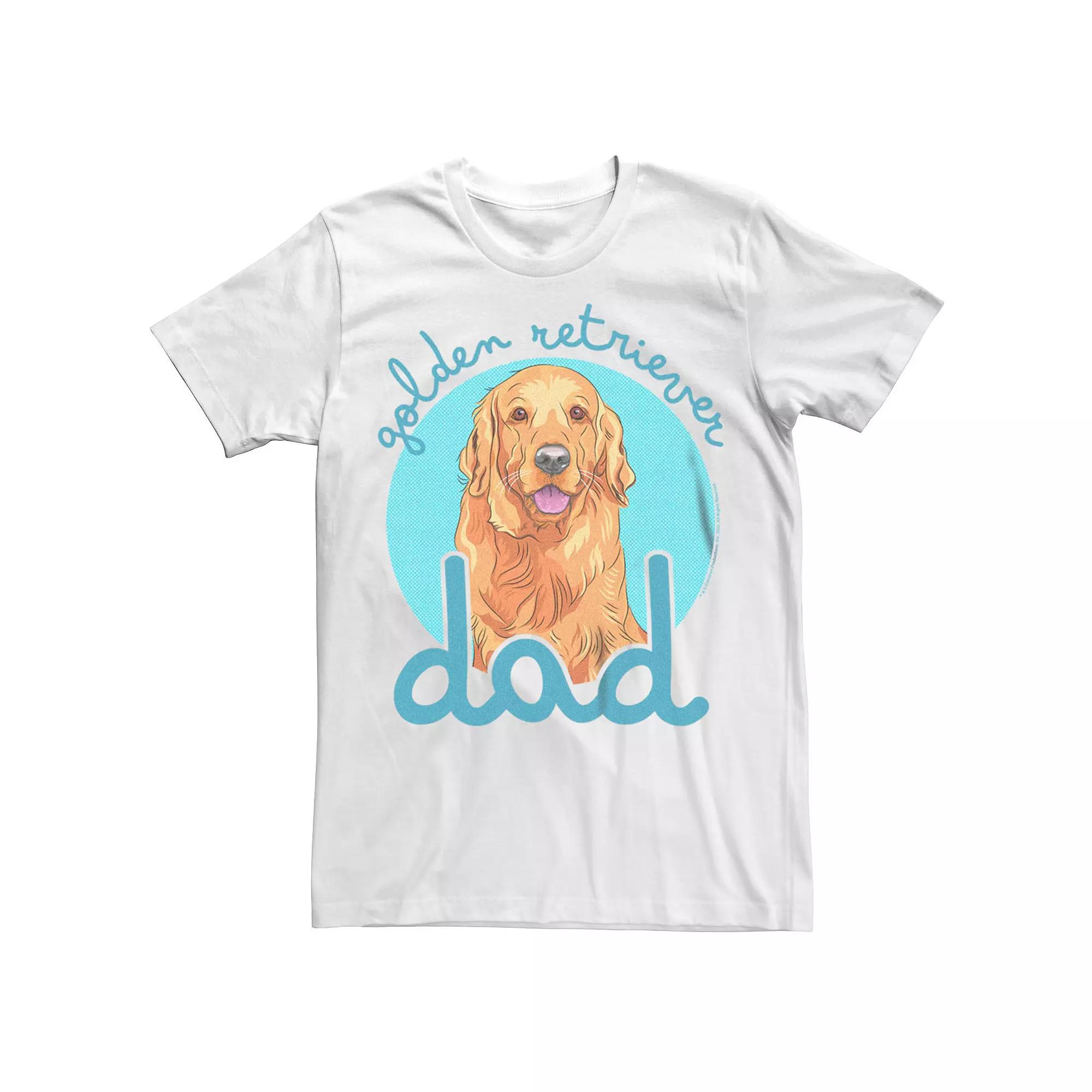 Big & Tall Golden Retriever Dog Dad Graphic Tee, Men's,  Product Image
