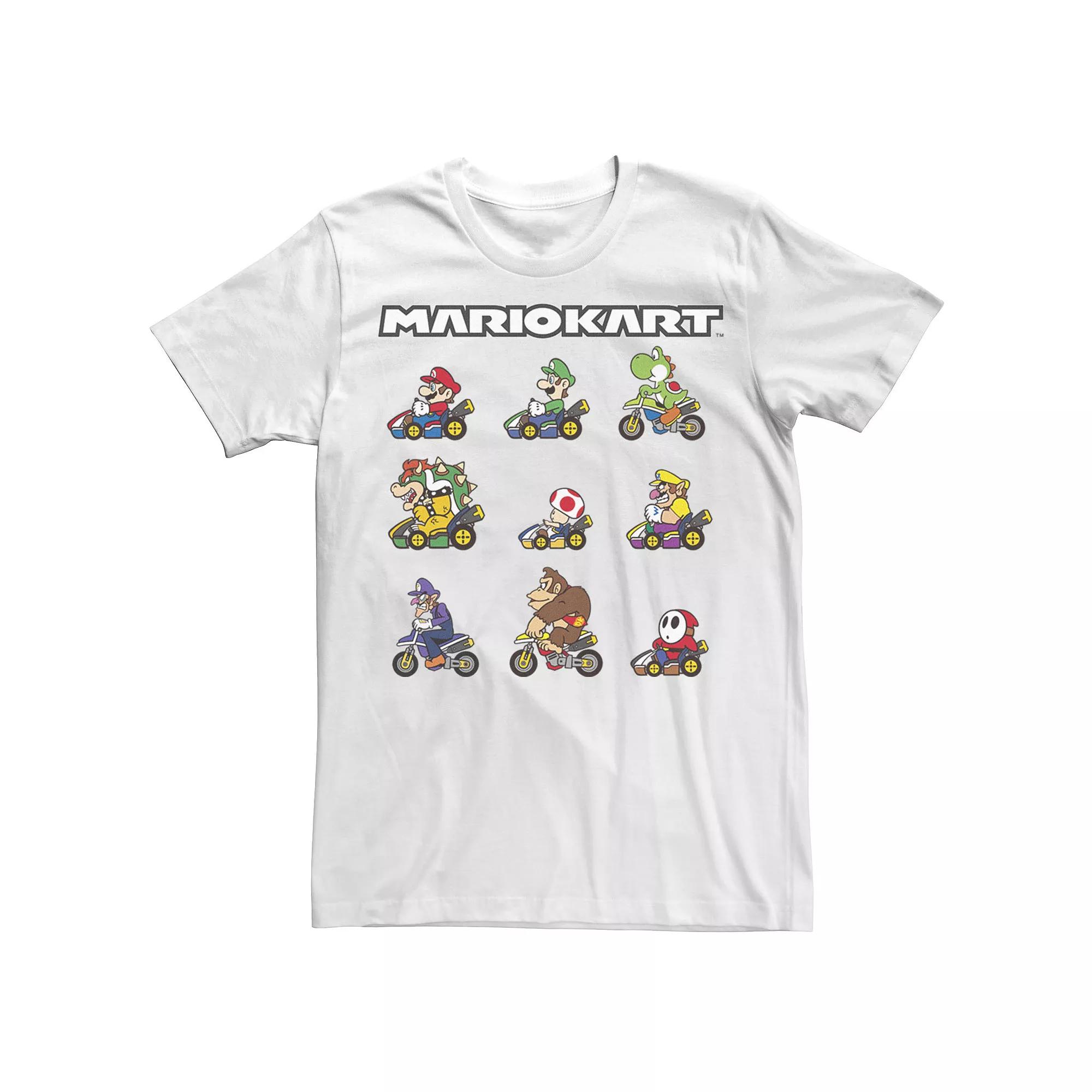 Men's Nintendo Mario Kart Racers Ready Line-Up Tee, Size: XXL, White Product Image