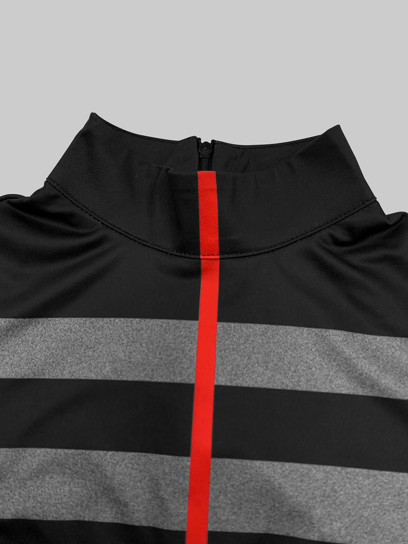 Long Sleeves Loose Striped High Neck T-Shirts Tops Product Image