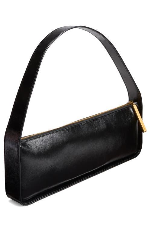 KHAITE Lori Crackle Patent Leather Shoulder Bag In Black Product Image