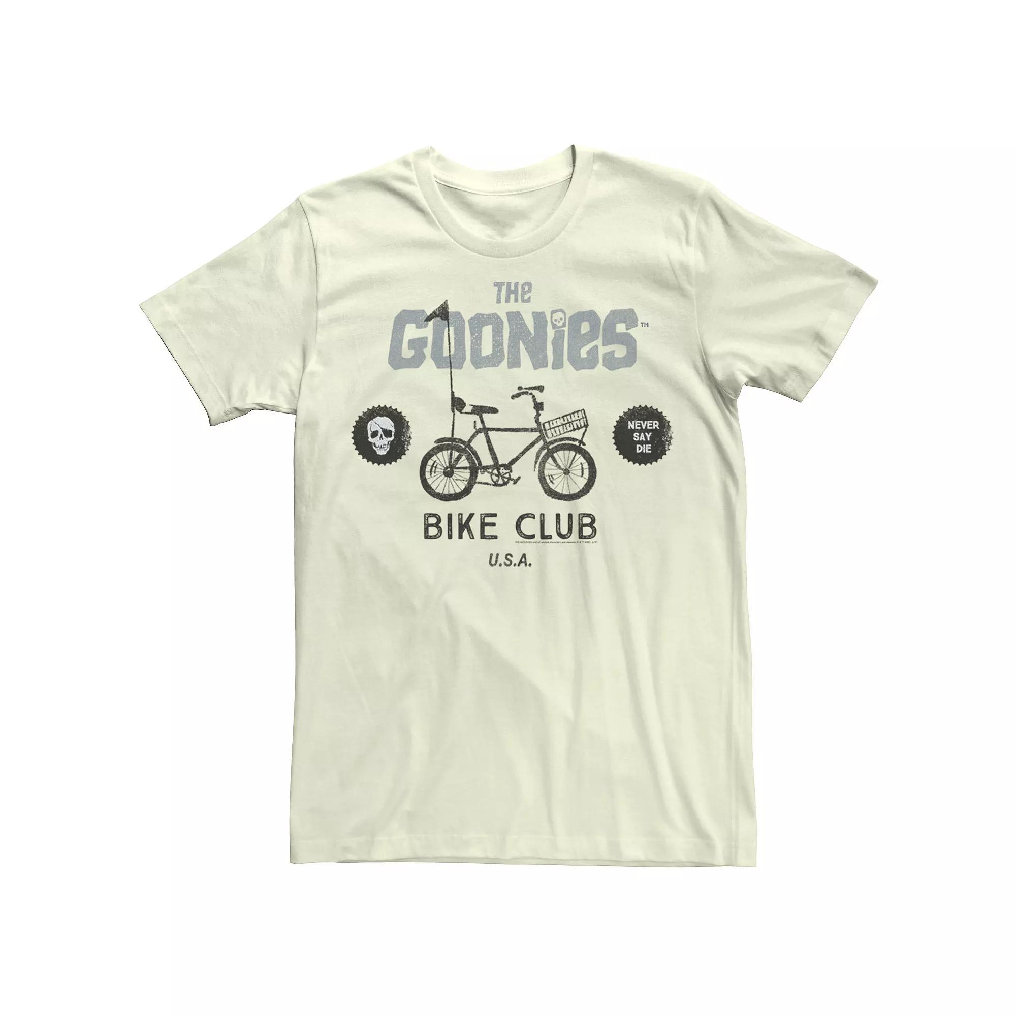 Men's The Goonies Bike Club Never Say Die Text Tee,  Product Image