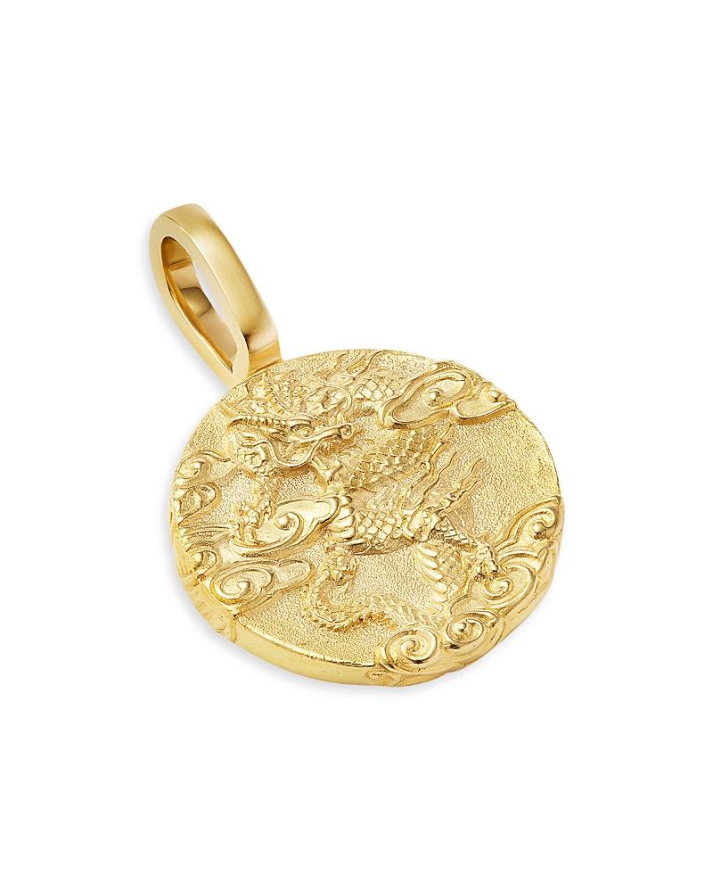 Mens Dragon Amulet in 18K Yellow Gold Product Image