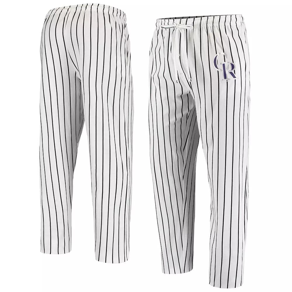 Men's Concepts Sport White Colorado Rockies Vigor Pinstripe Pants, Size: 3XL Product Image