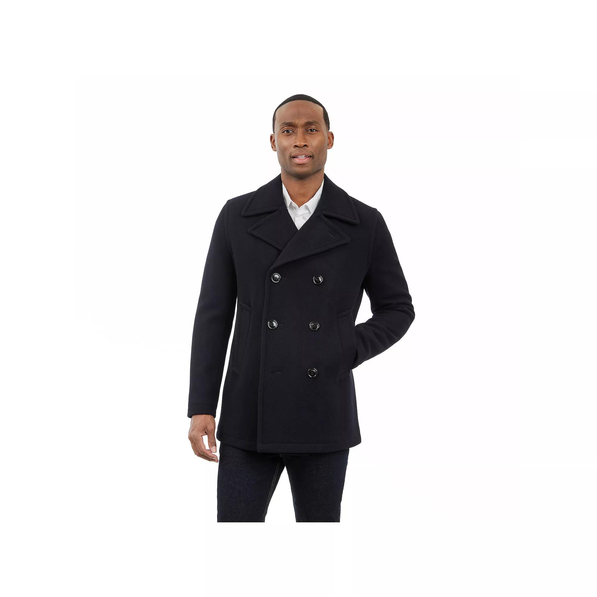 Men's London Fog Classic Wool Blend Peacoat,  Product Image
