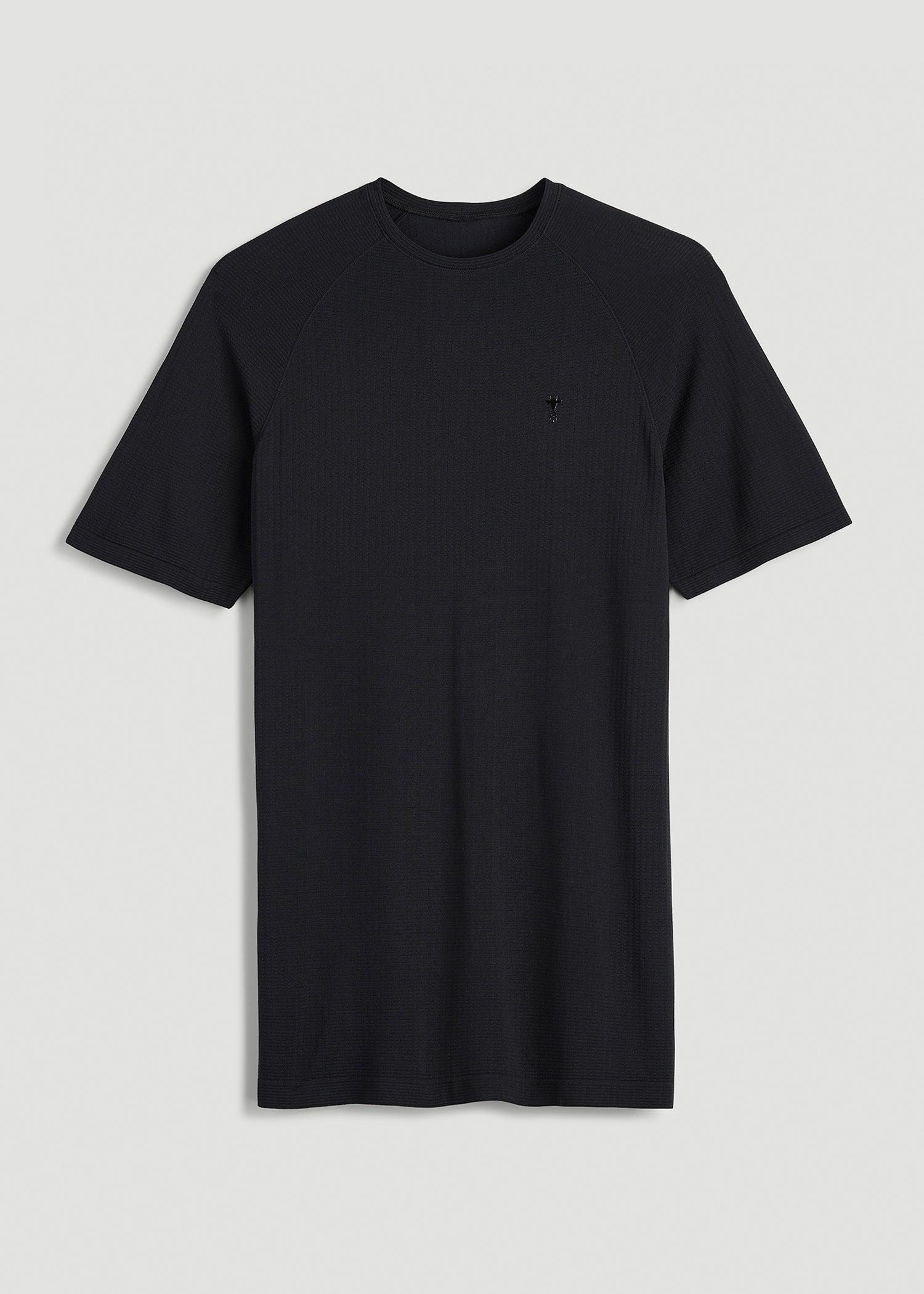 Vented Training Top for Tall Men in Black Male Product Image