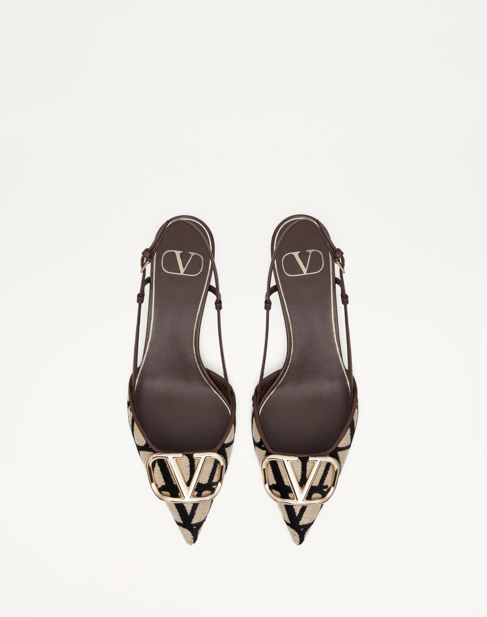 Vlogo Signature Slingback Pump In Toile Iconographe 40Mm  Product Image