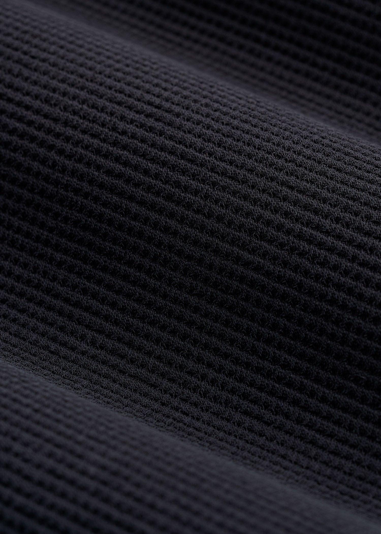 Mid-Rise Waffle Wide-Leg Pants for Tall Women in Black Female Product Image