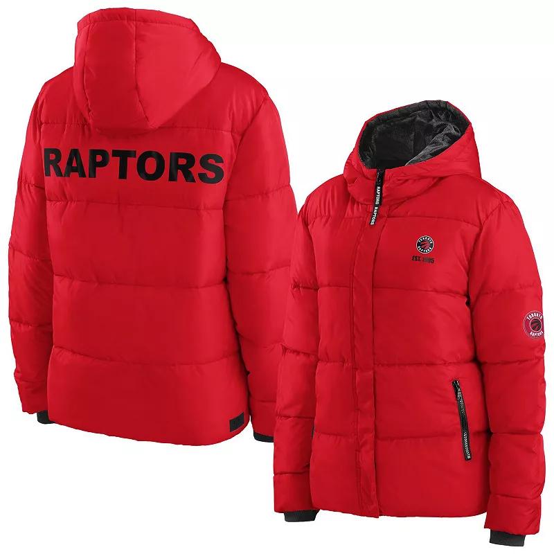 Women's WEAR by Erin Andrews Red Toronto Raptors Plush Puffer Full-Zip Jacket,  Product Image