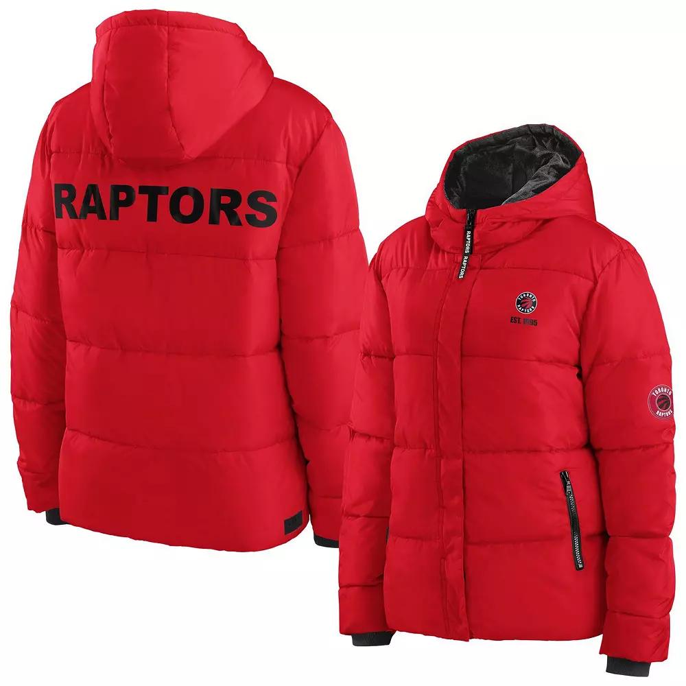 Women's WEAR by Erin Andrews Red Toronto Raptors Plush Puffer Full-Zip Jacket,  Product Image