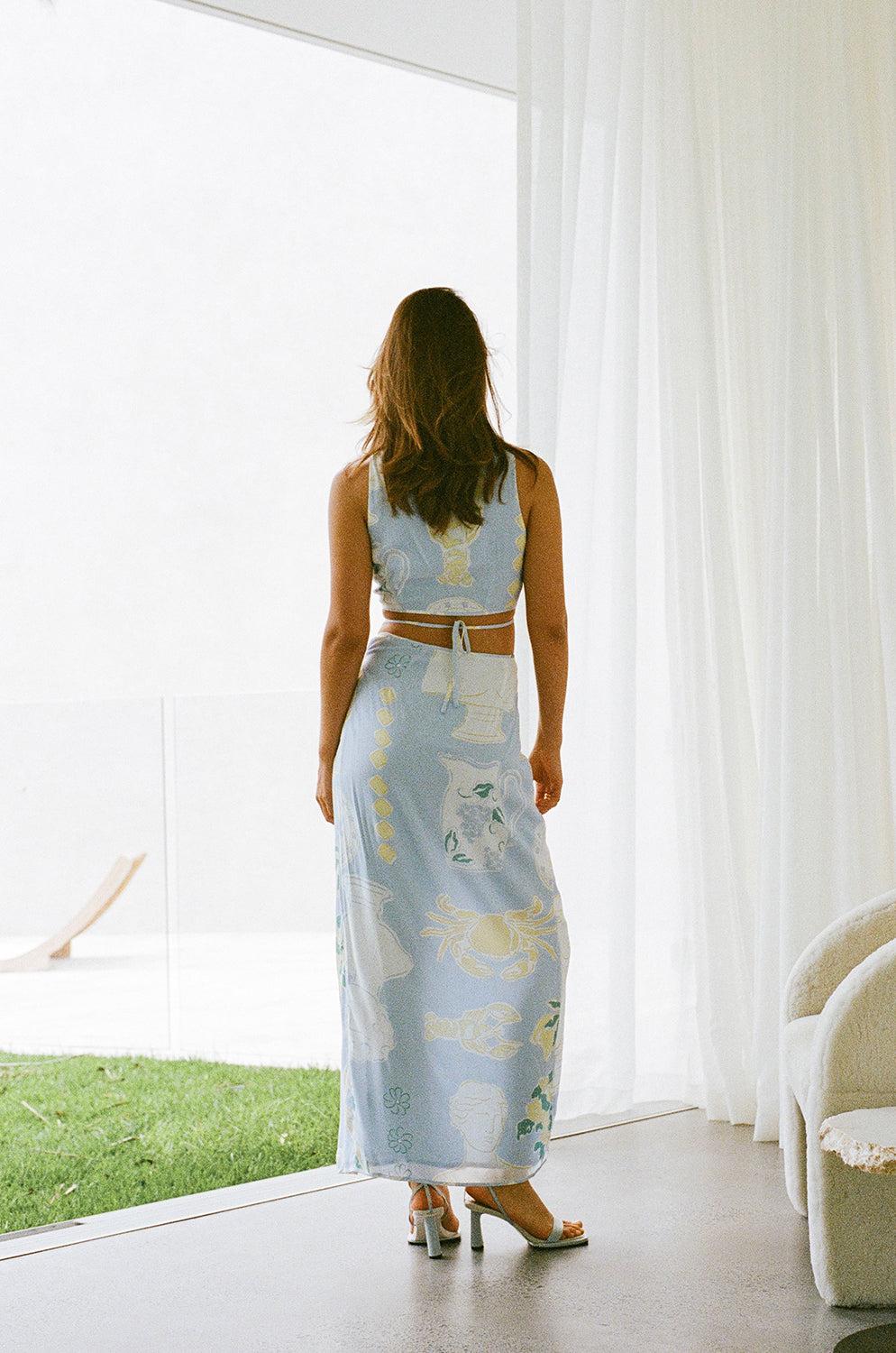 Stalla Wrap Skirt - Ciao Blue Product Image