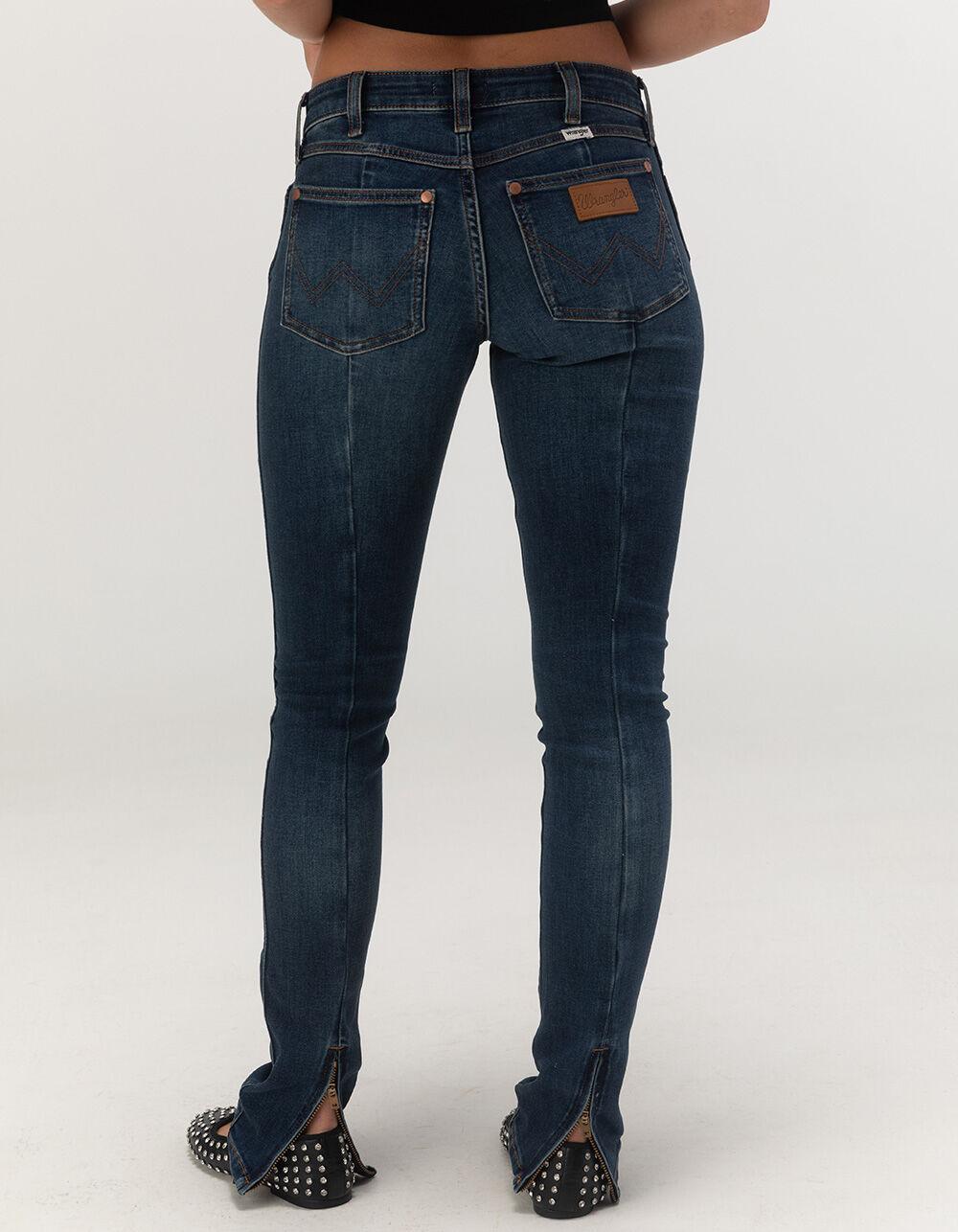 WRANGLER Low Rise Spat Womens Skinny Jeans - DARK VINTAGE Product Image