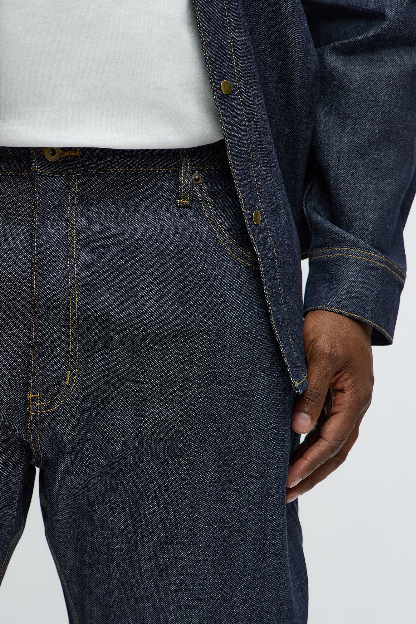 Slim Raw Selvedge Jeans - Indigo Male Product Image