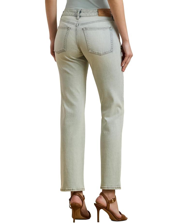 Petite High-Rise Straight Ankle Jeans in Alicia Wash Product Image