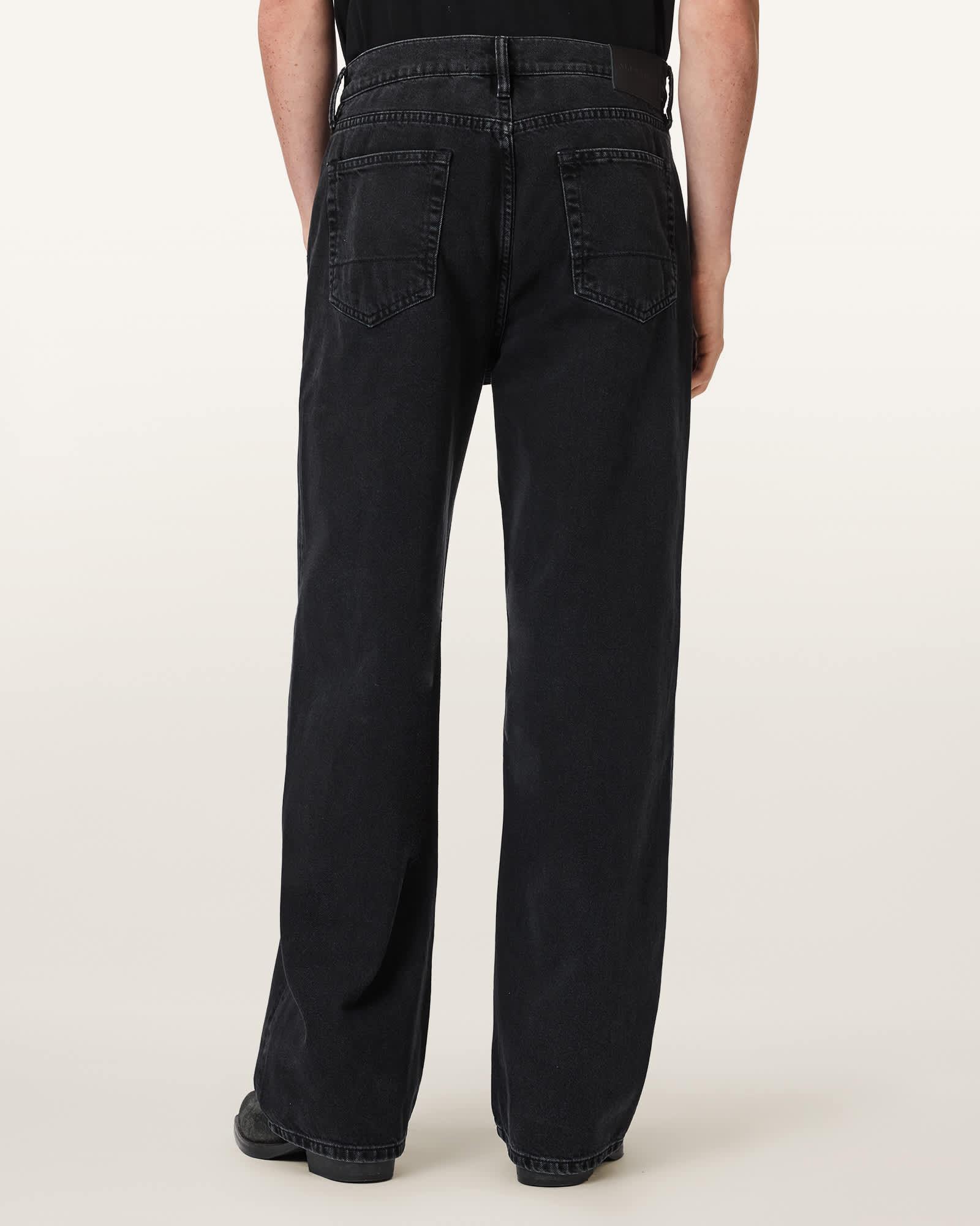 Lenny Loose Fit Wide Leg Denim Jeans Washed Black | ALLSAINTS US Product Image