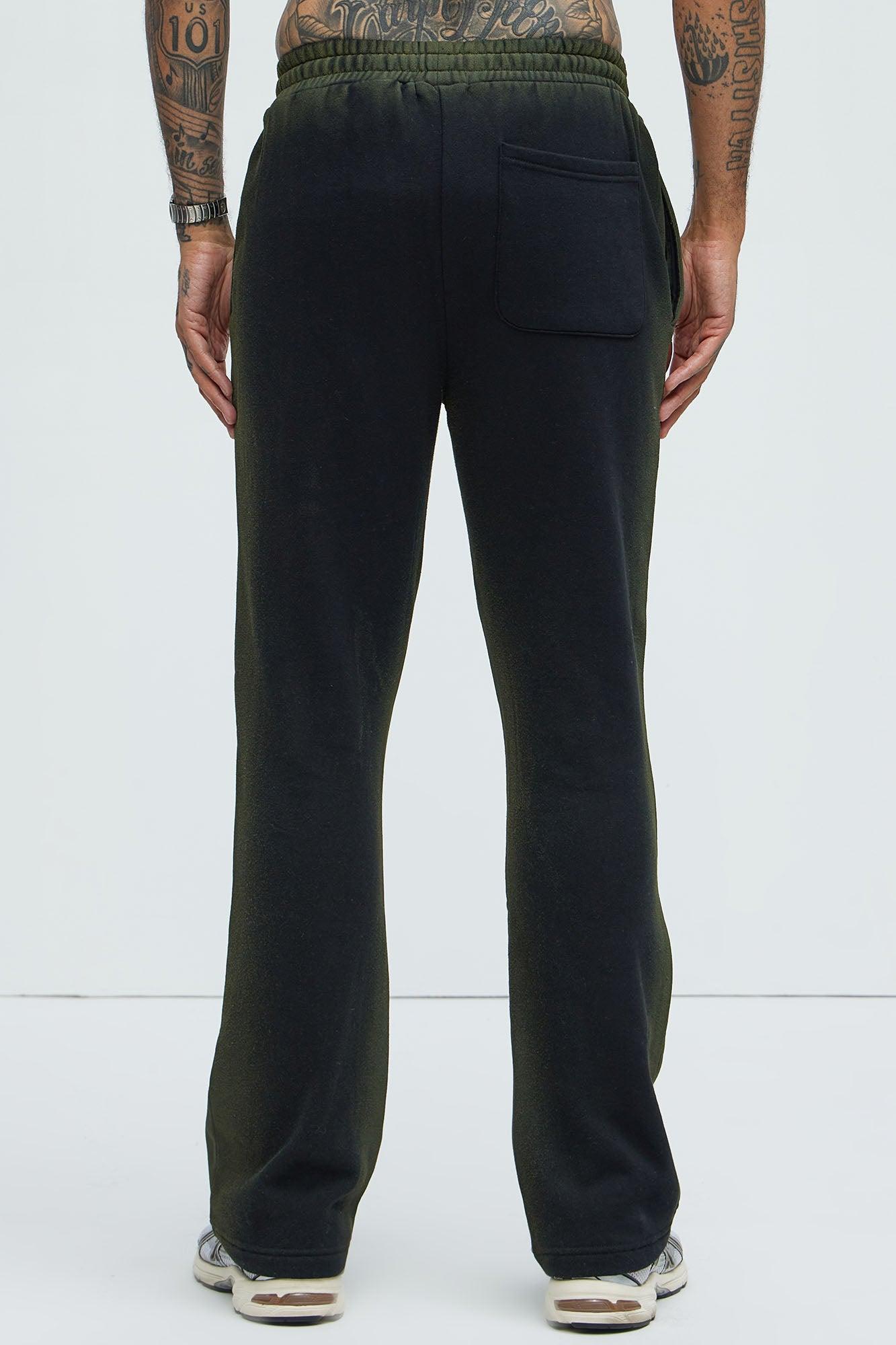 Tyson Blurred Lines Skinny Flare Sweatpants - Black Product Image