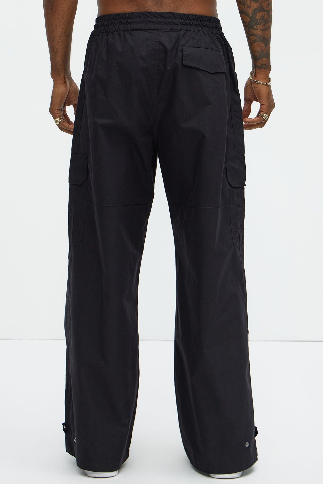 At The Time Baggy Cargo Pants - Black Product Image