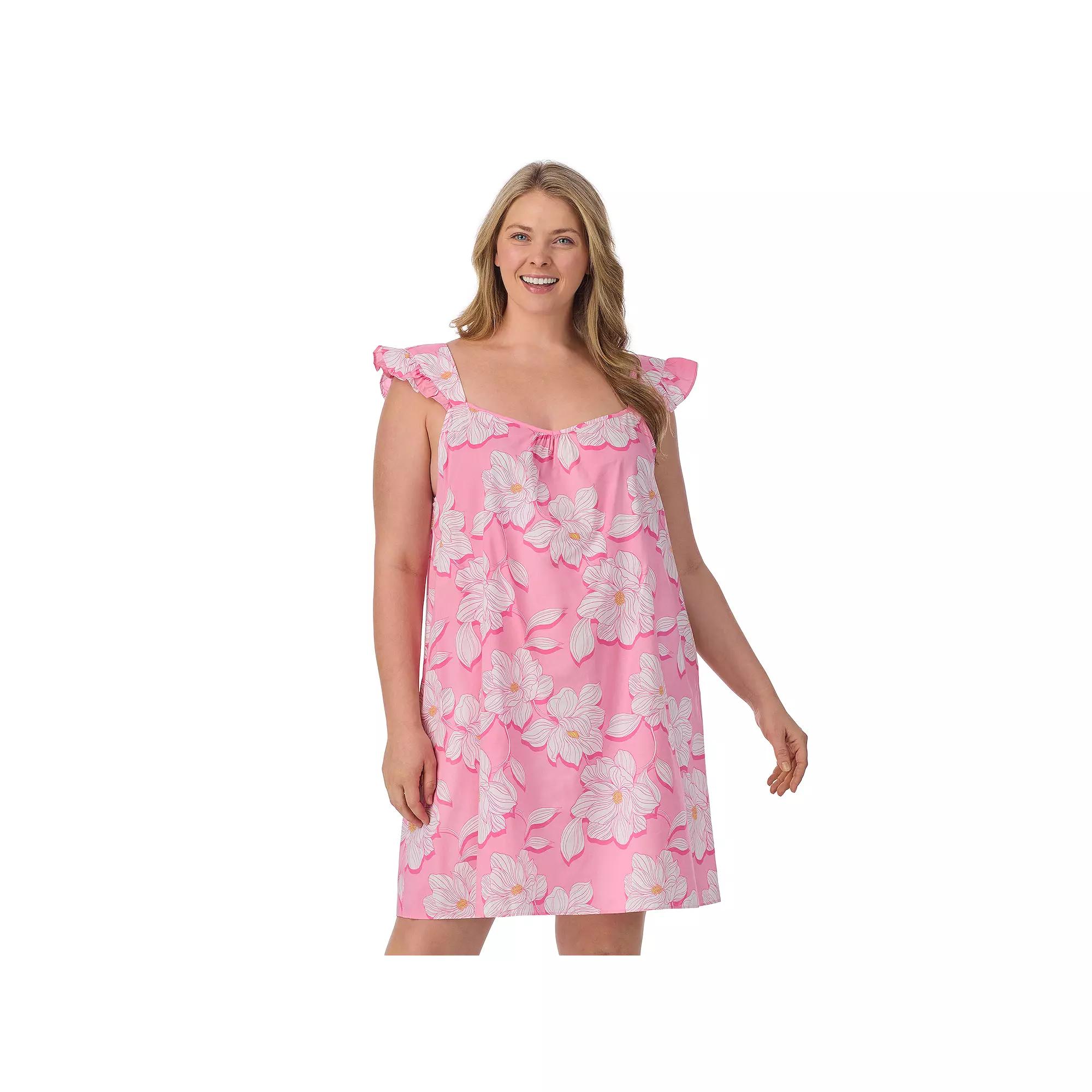 Plus Size Draper James Ruffle Chemise, Women's, Size: 2XL, Pink Magnolia Shadows Product Image