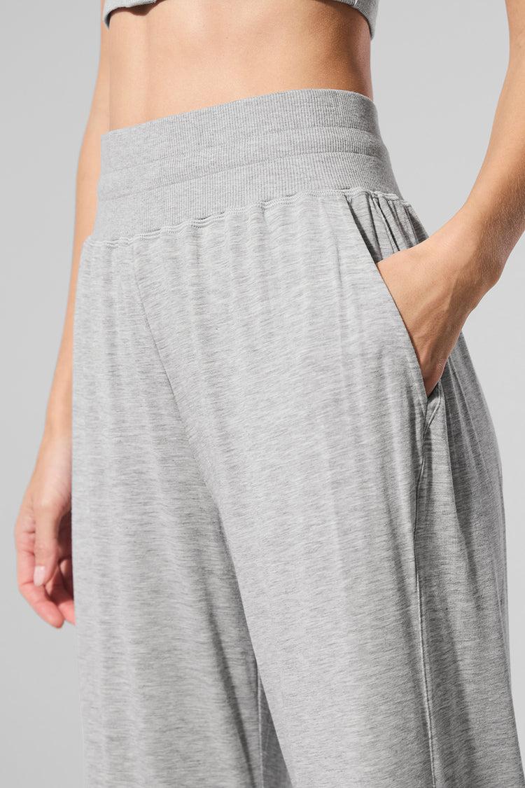 Semi-Sheer Delicate Lounge Flare Pant - Athletic Heather Grey Product Image