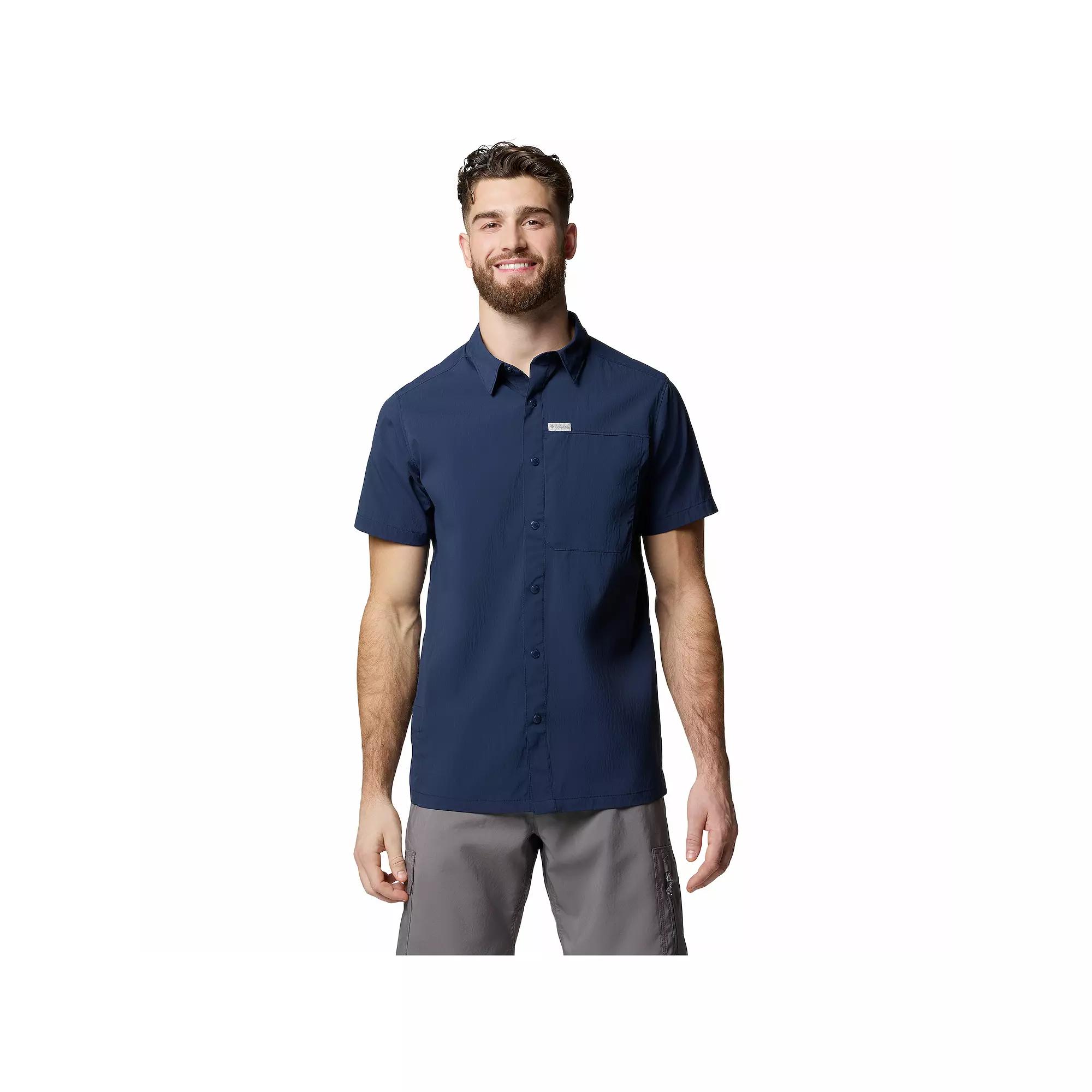Men's Columbia Sage Peak Woven Short Sleeve Shirt,  Product Image