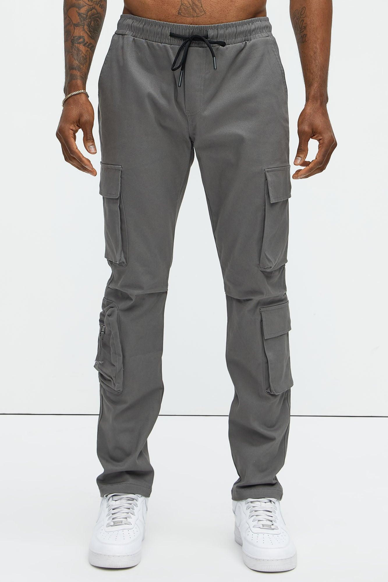Stay On It Skinny Cargo Pants - Grey Product Image