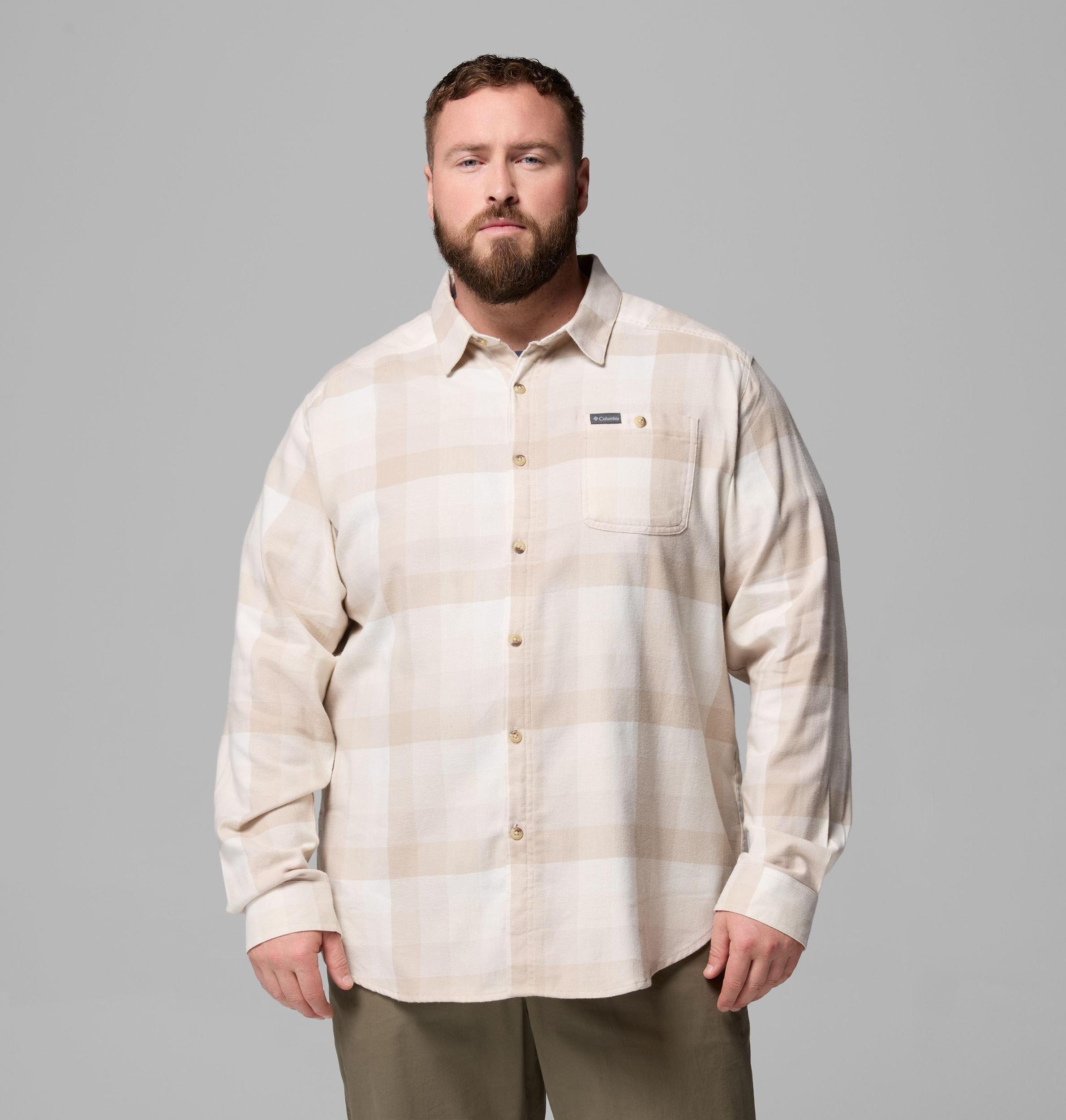 Columbia Mens Cornell Woods Flannel Long Sleeve Shirt - Big- Product Image