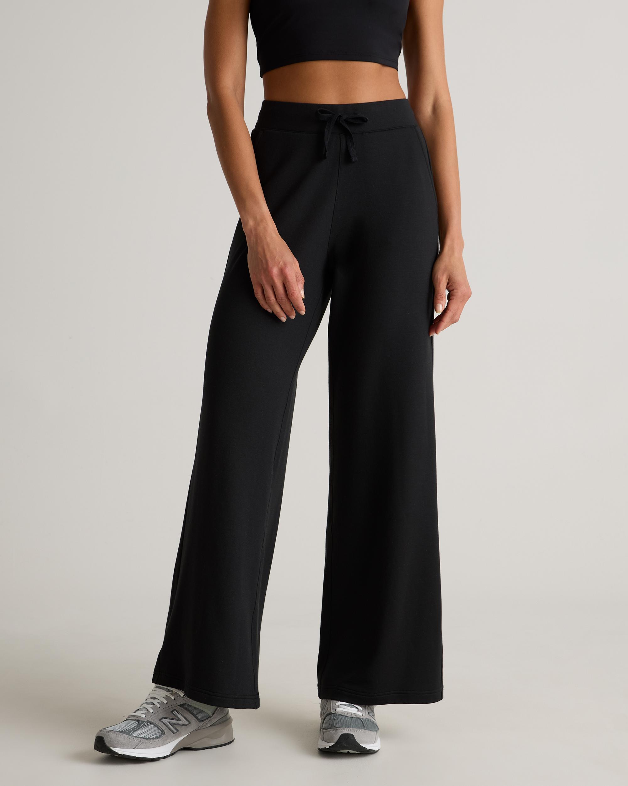 Quince | Women's SuperSoft Fleece Wide Leg Pants Lenzing Modal Product Image