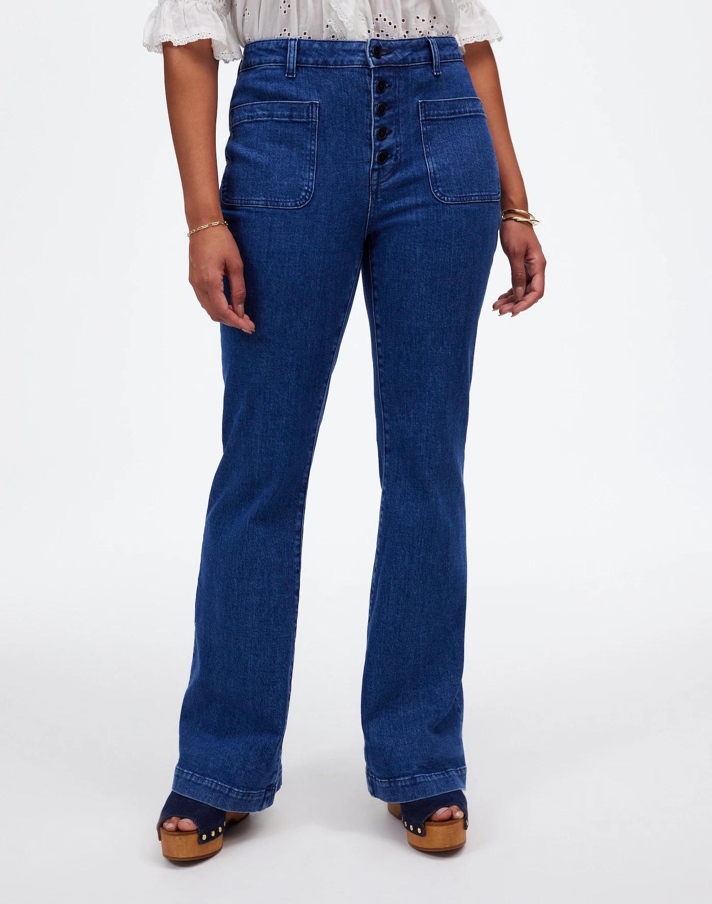 Curvy Flea Market Flare Jeans in Enola Wash Product Image