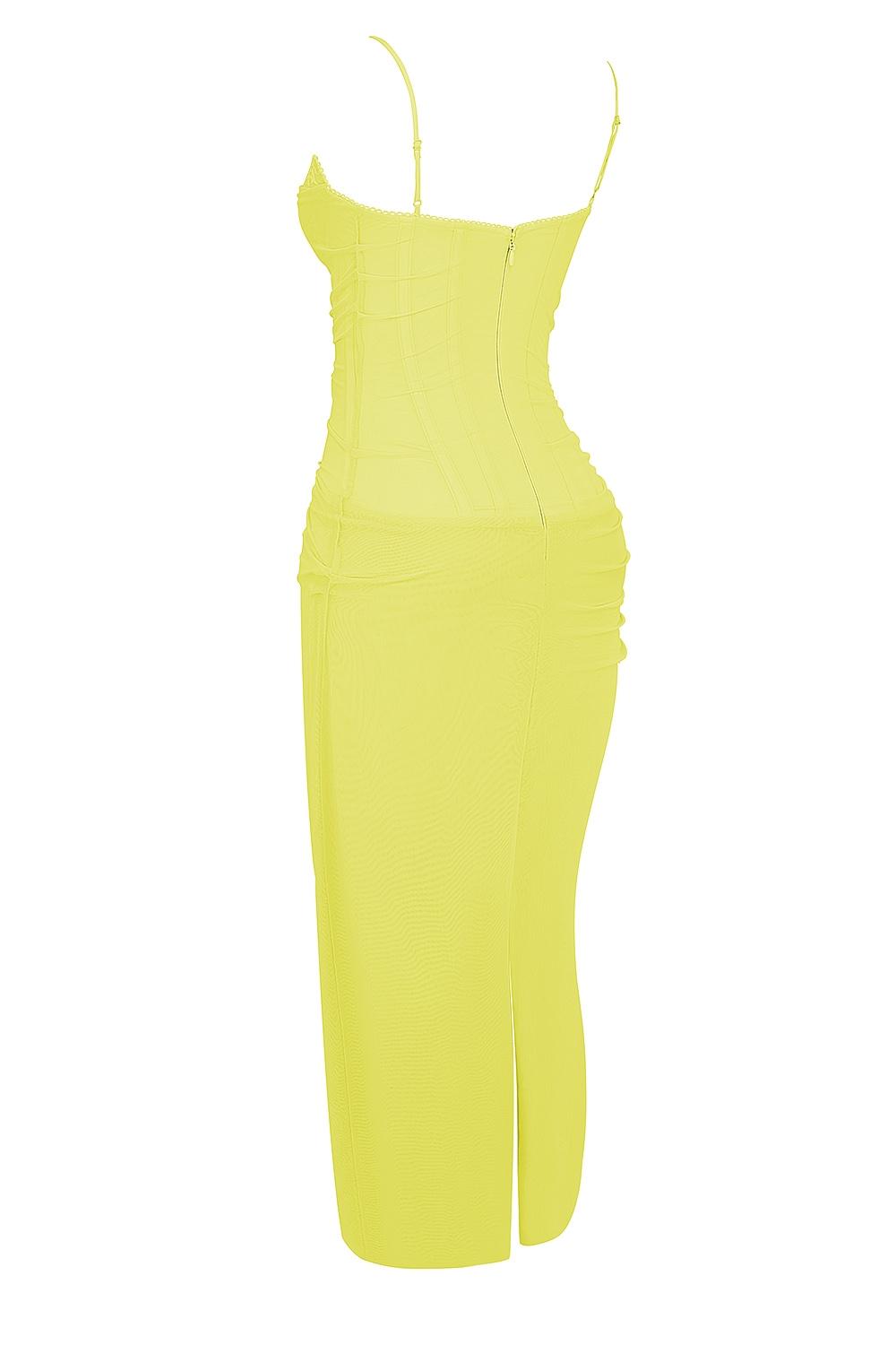 Nalini  acid lime corset maxi dress Product Image