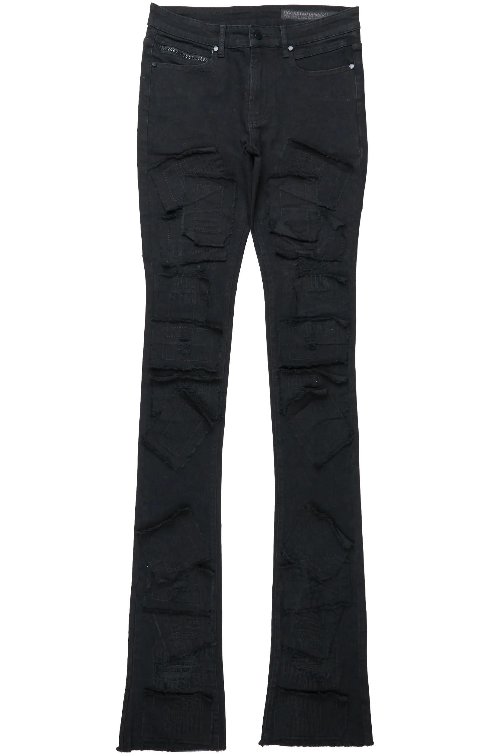 Camden Jet Black Super Stacked Flare Jean Male Product Image