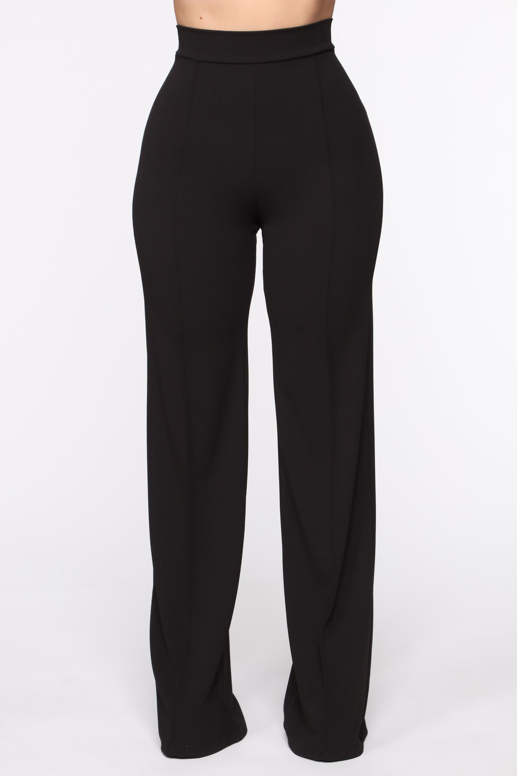 Victoria High Waisted Dress Pants - Black Product Image