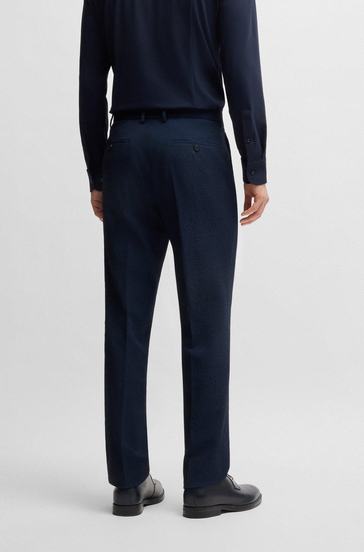 Two-piece suit in performance-stretch seersucker Product Image