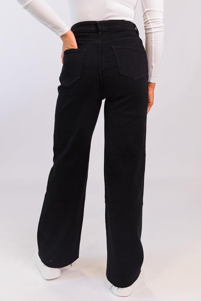 Kelsea Black Wash Wide Leg Jeans SALE Product Image