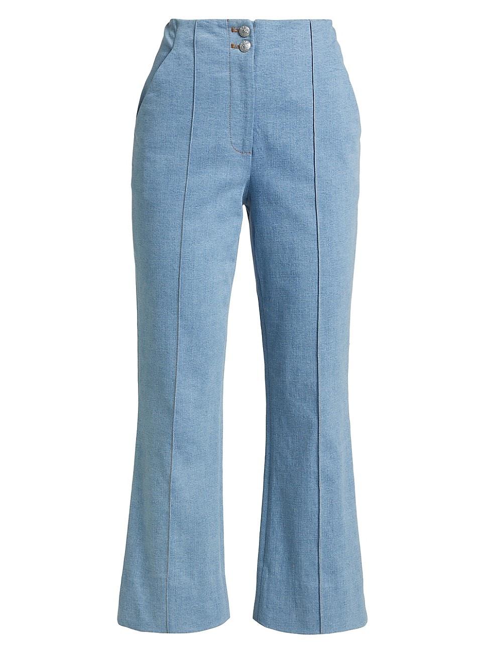 Womens Kean Crop Denim Pants Product Image