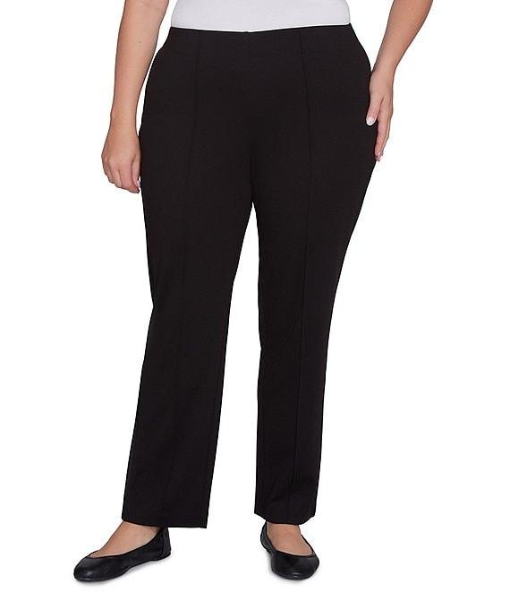 Ruby Rd. Plus Size Ponte Knit Pintuck Pull-On Pants Product Image