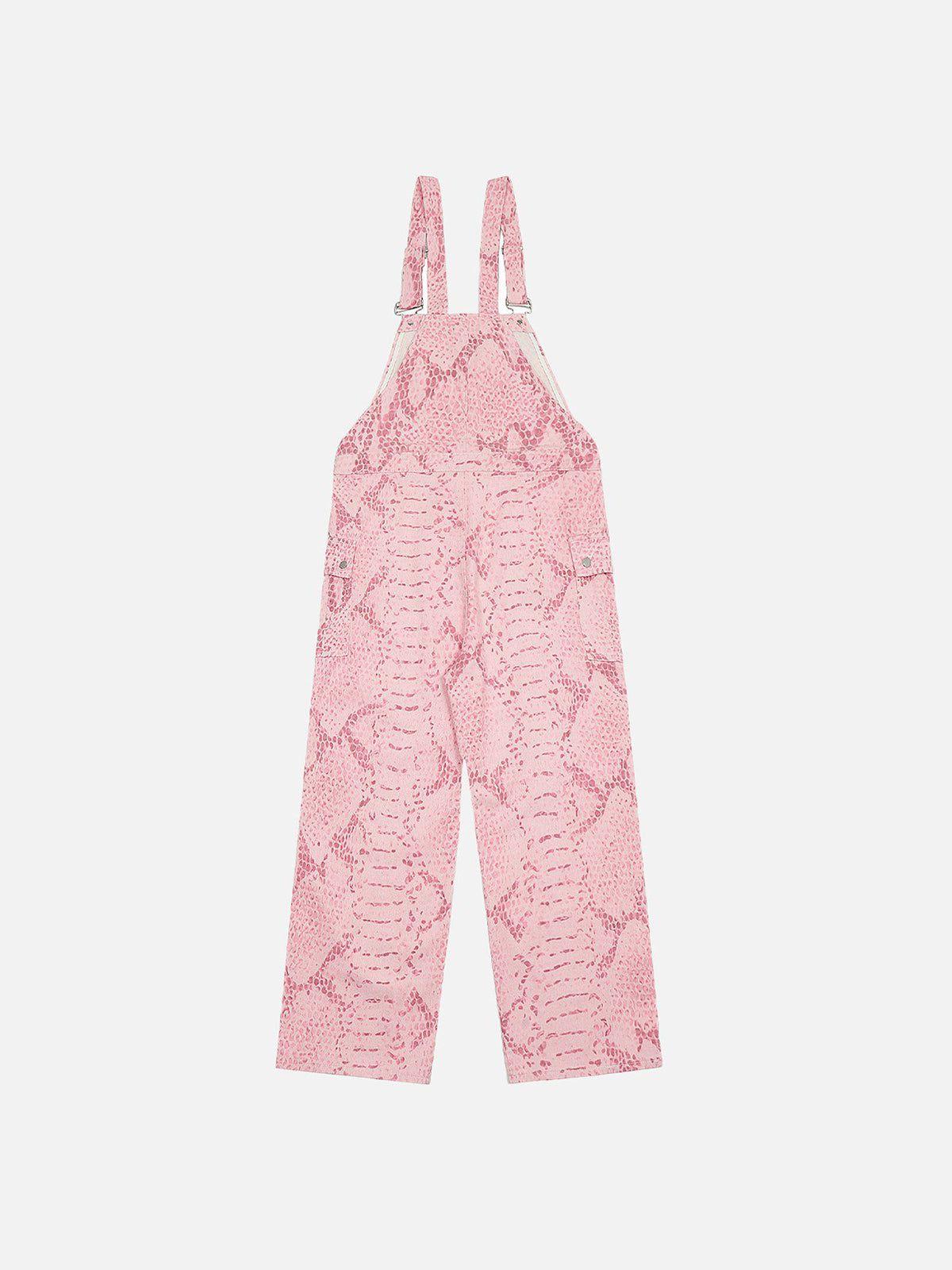 Aelfric Eden Pink Snake Pattern Overalls Product Image