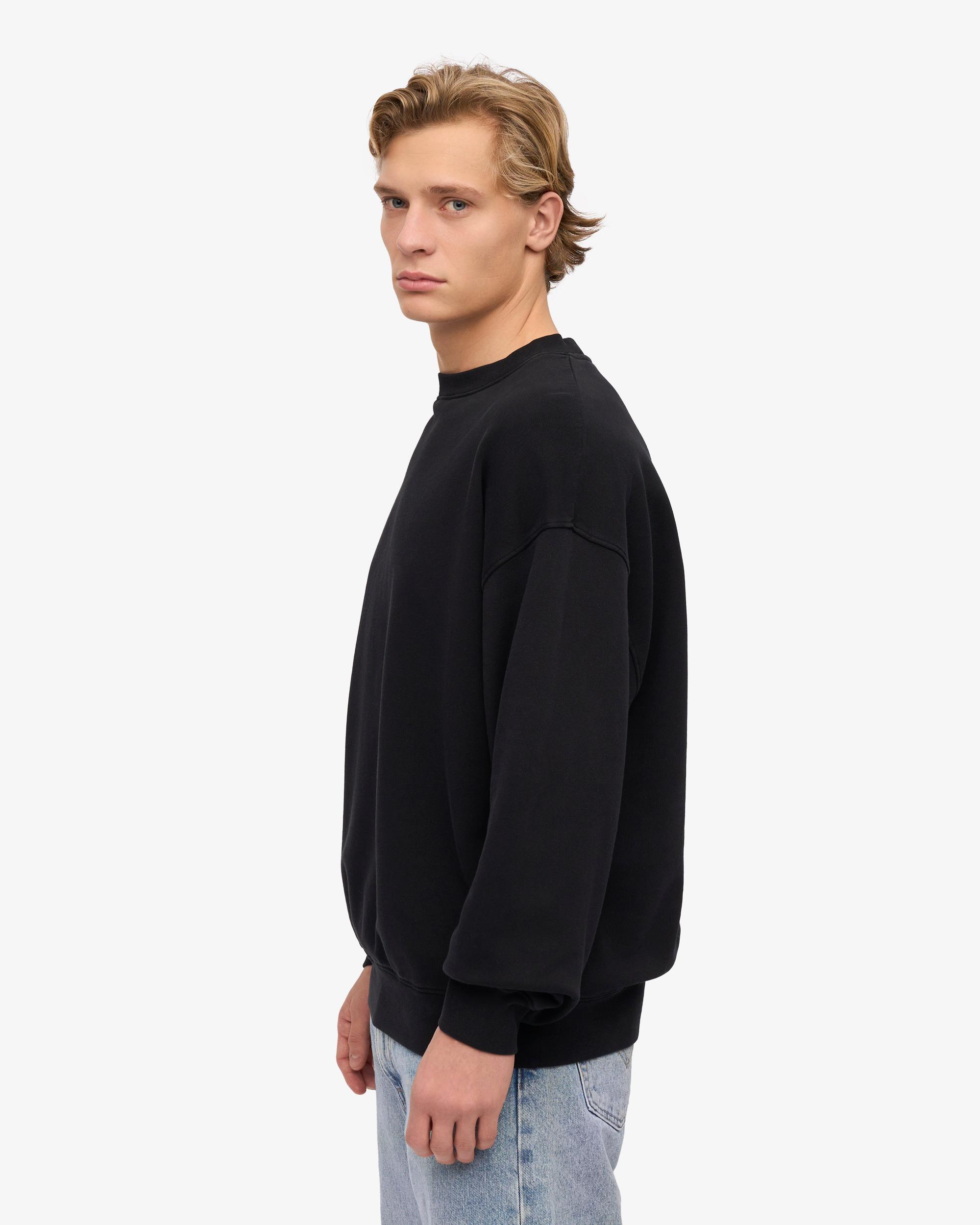 Organic Oversized Crew - Deep Black Product Image