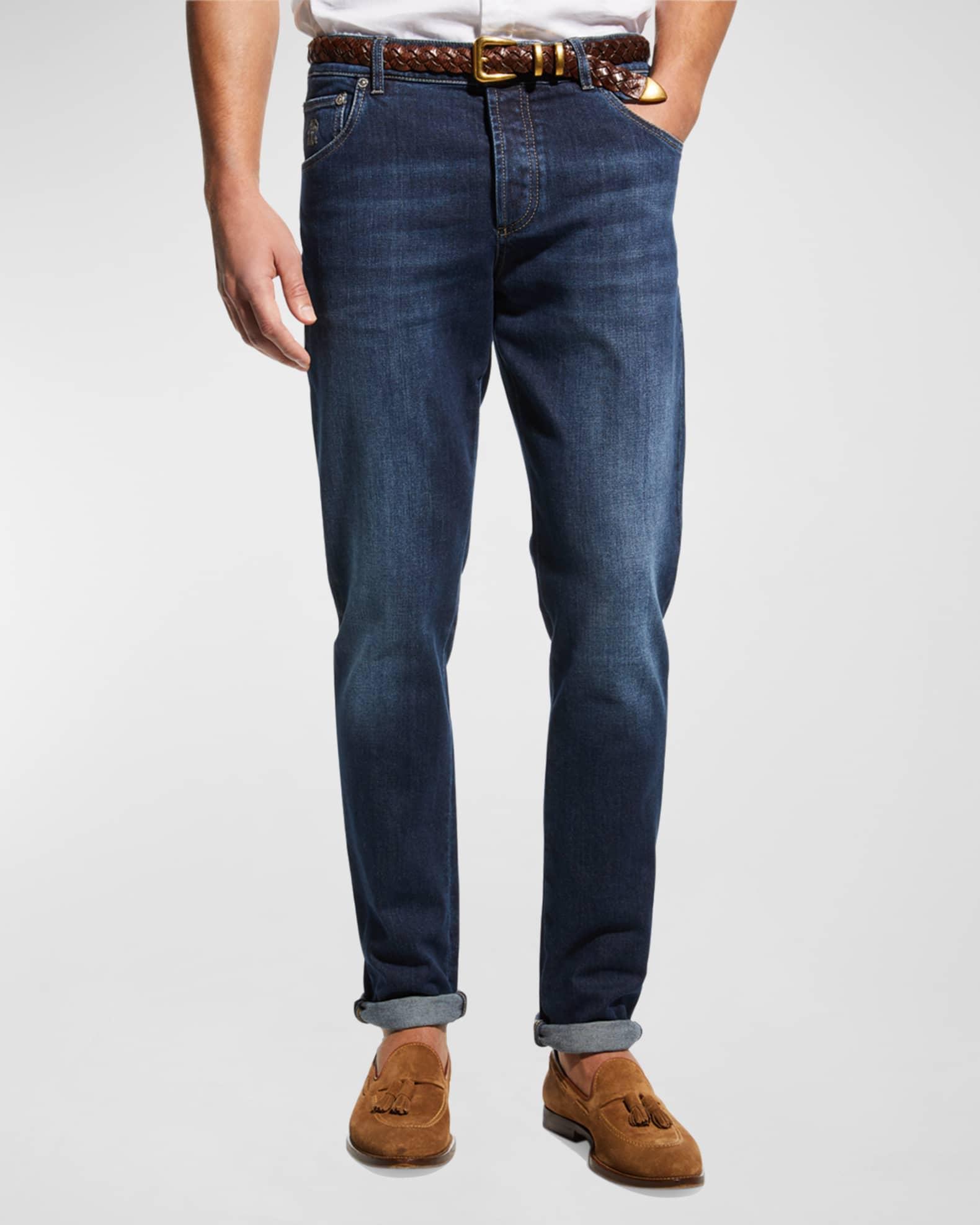 Men's 5-Pocket Denim Jeans Product Image