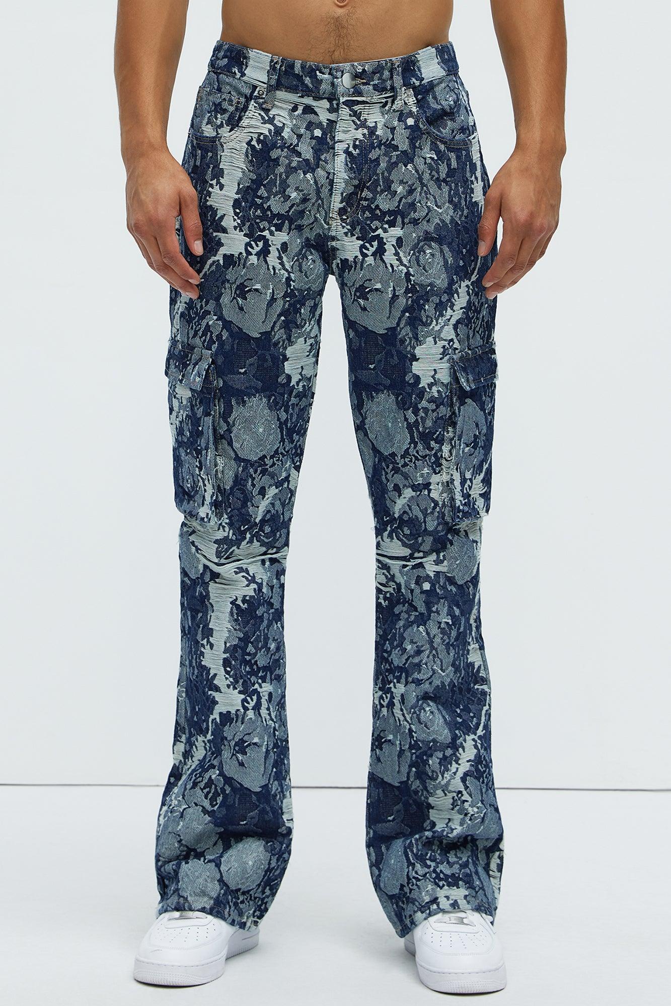 Inspired Stacked Skinny Flare Jeans - Dark Wash Product Image