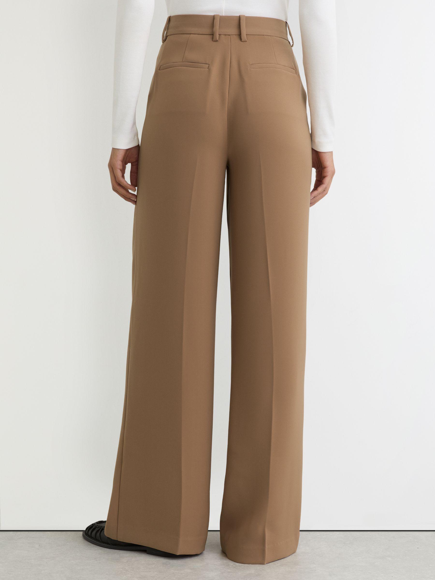 Wide-Leg Tailored Trousers in Camel Product Image