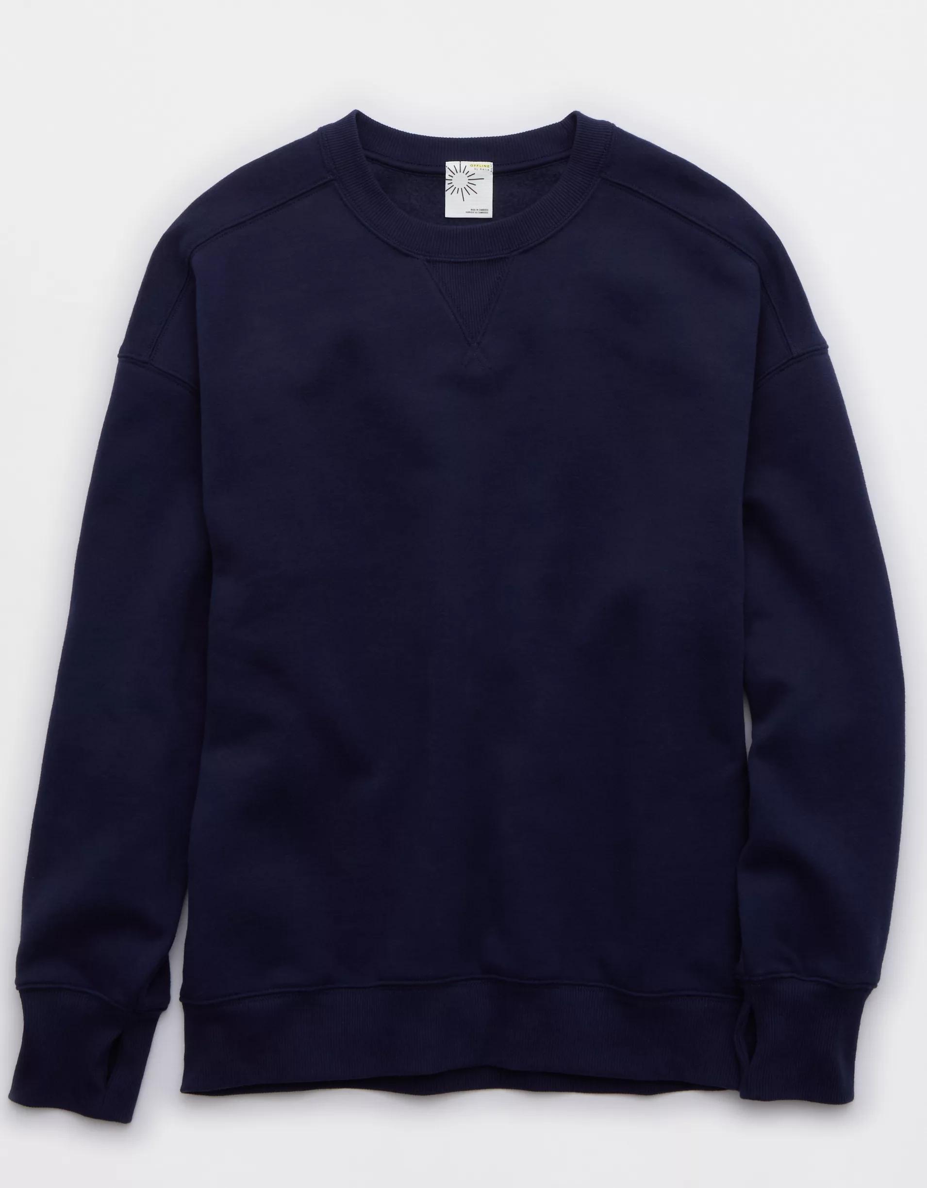 OFFLINE By Aerie Cloud Fleece Oversized Crewneck Product Image
