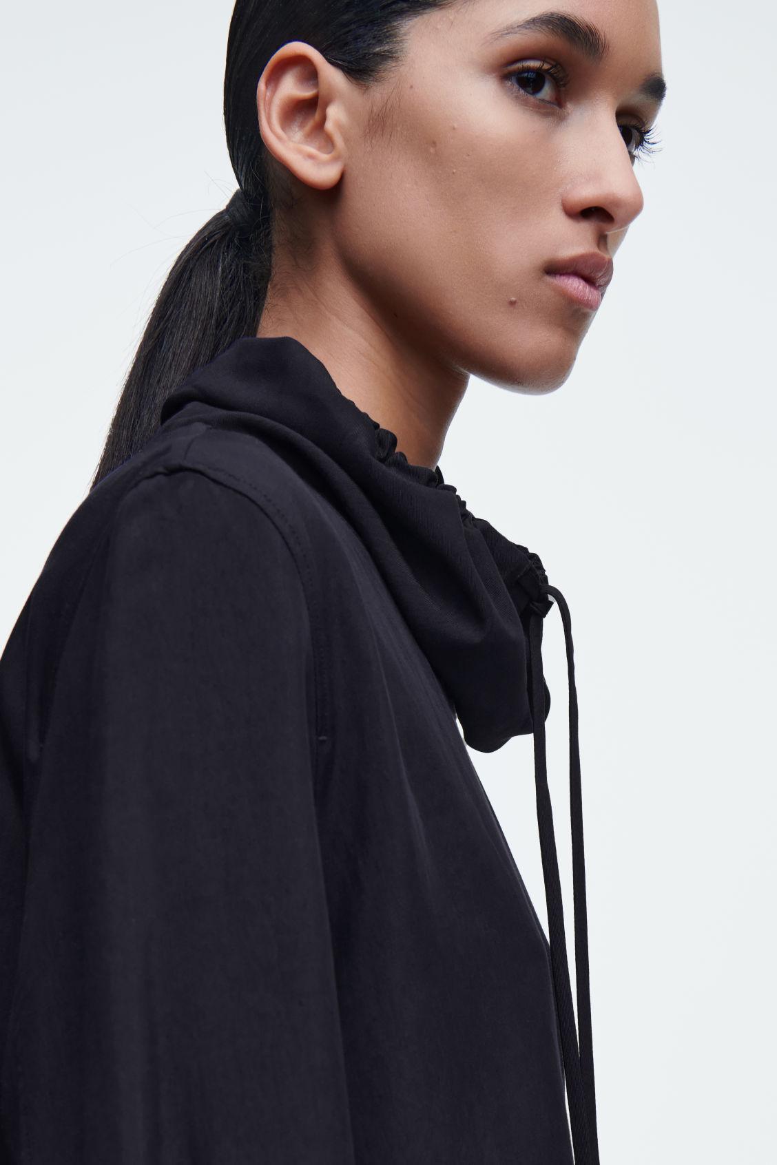 DRAWSTRING-NECK TOP Product Image